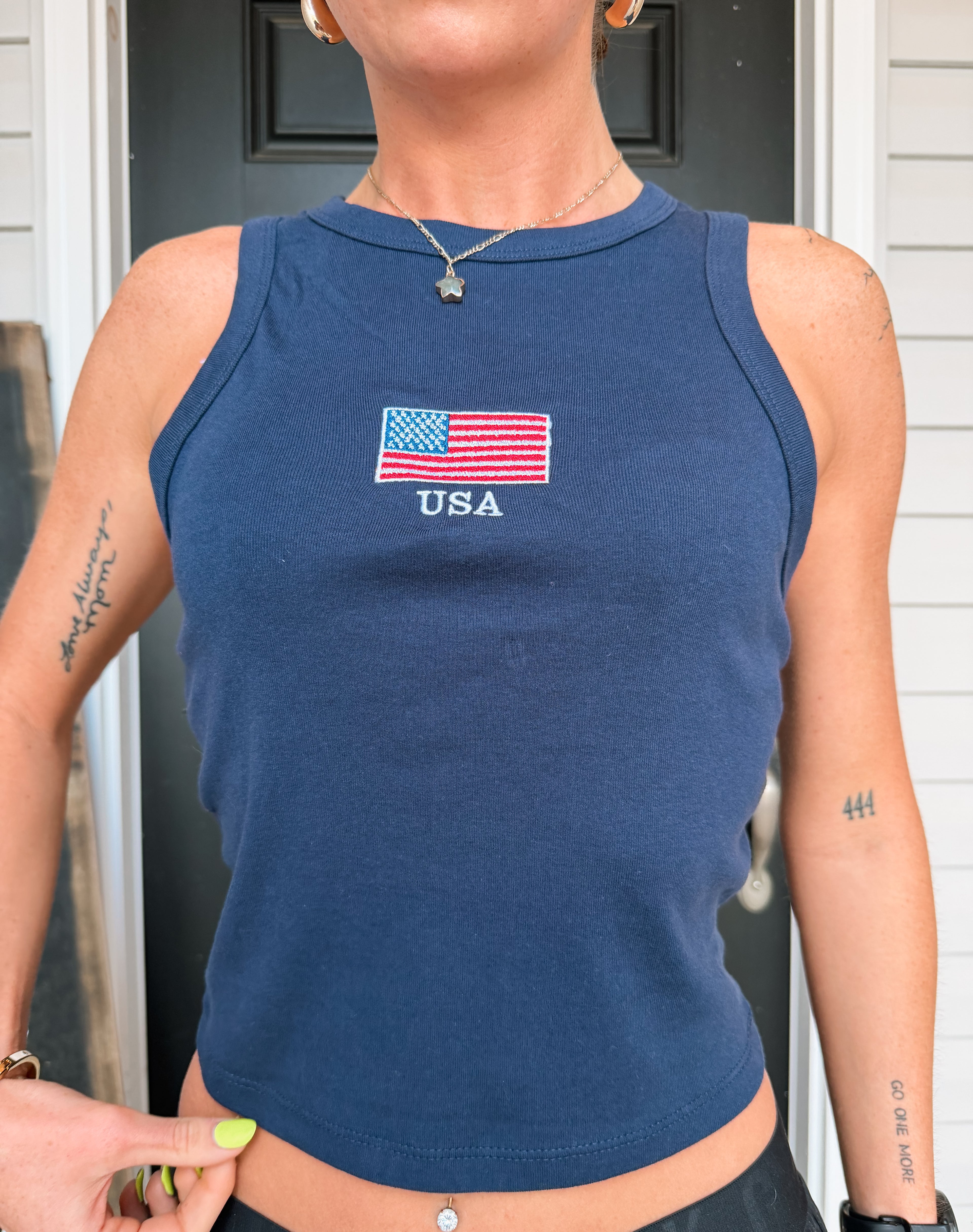 USA Embroidered Tank