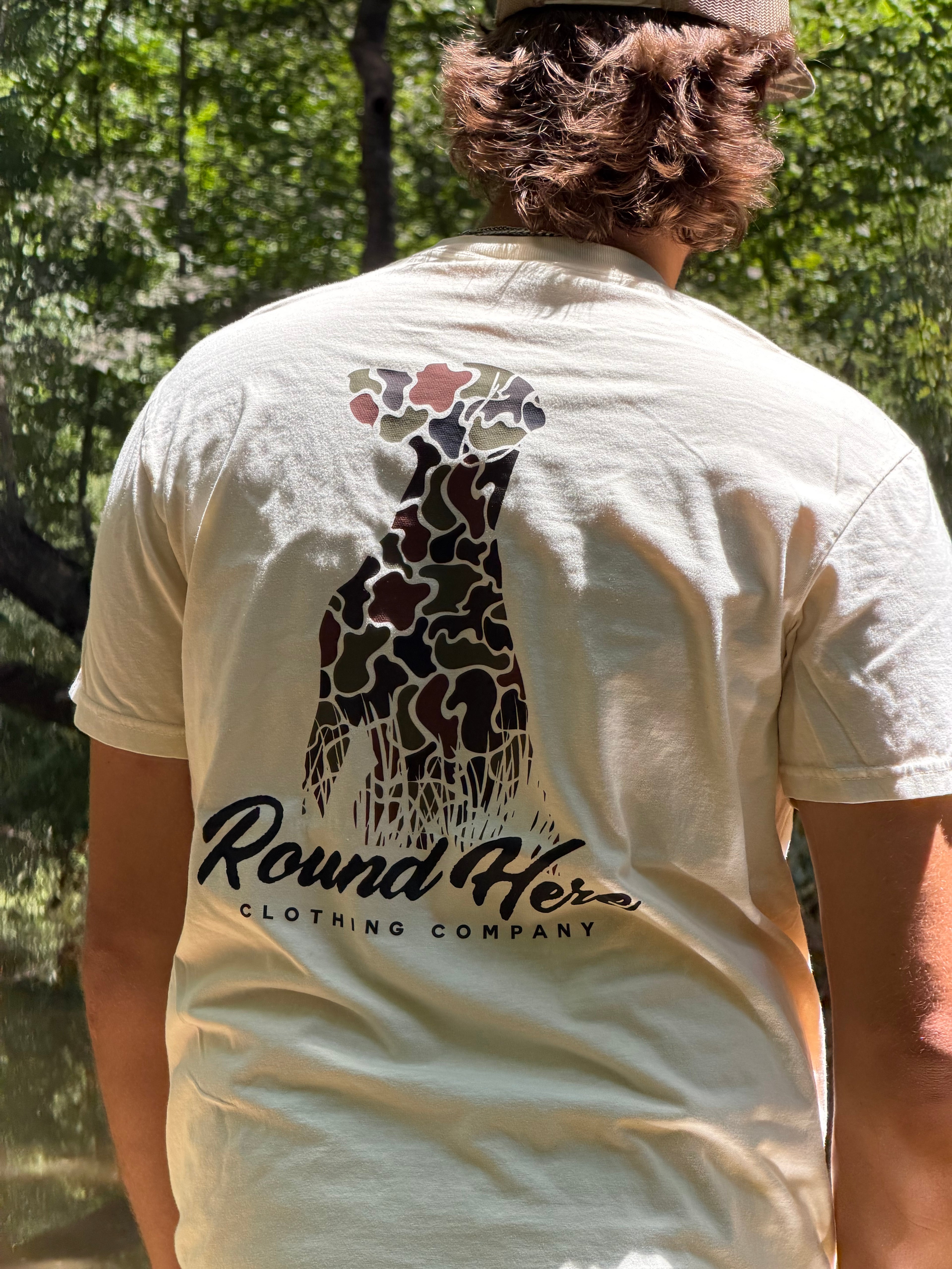 ‘Round Here Clothing Duck Camo Dog