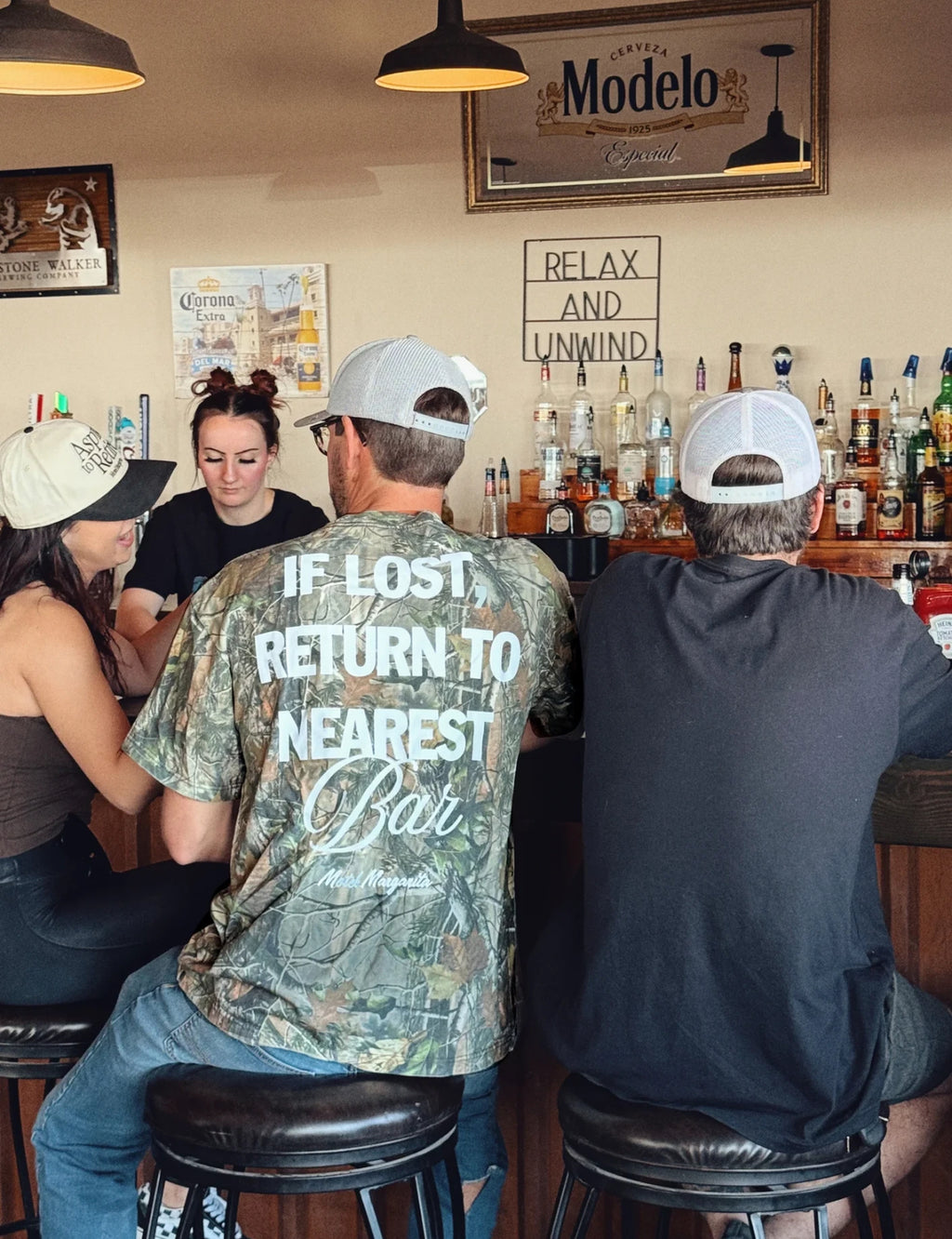 if lost return to the nearest bar