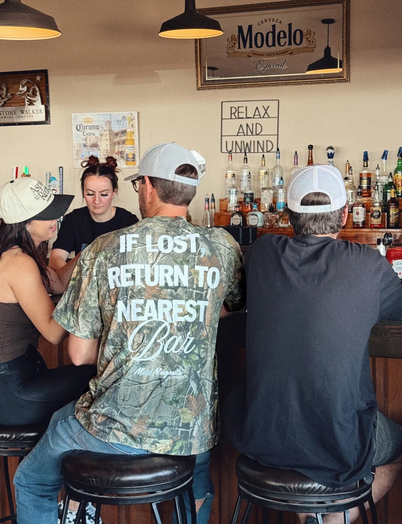 if lost return to the nearest bar