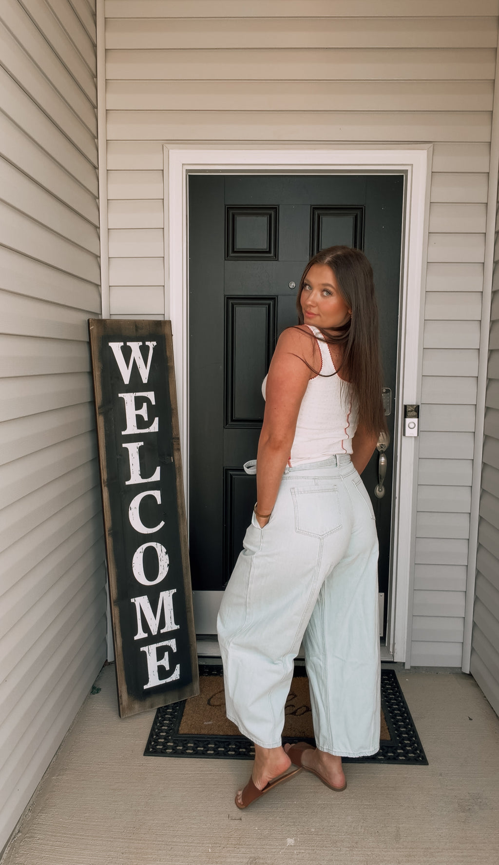 Peachlove Paperbag Wide Leg Denims