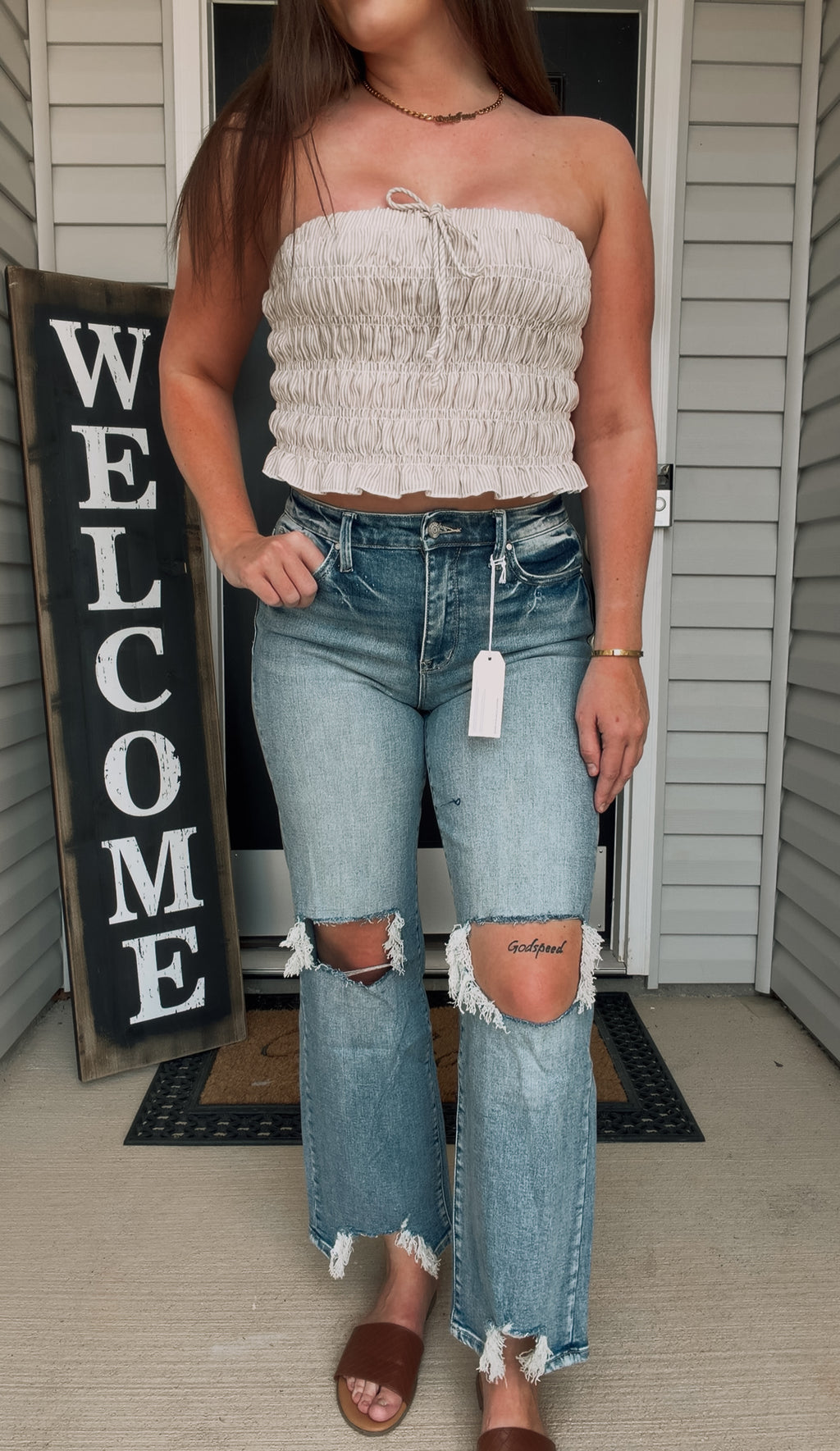 Slim Wide Leg Denims