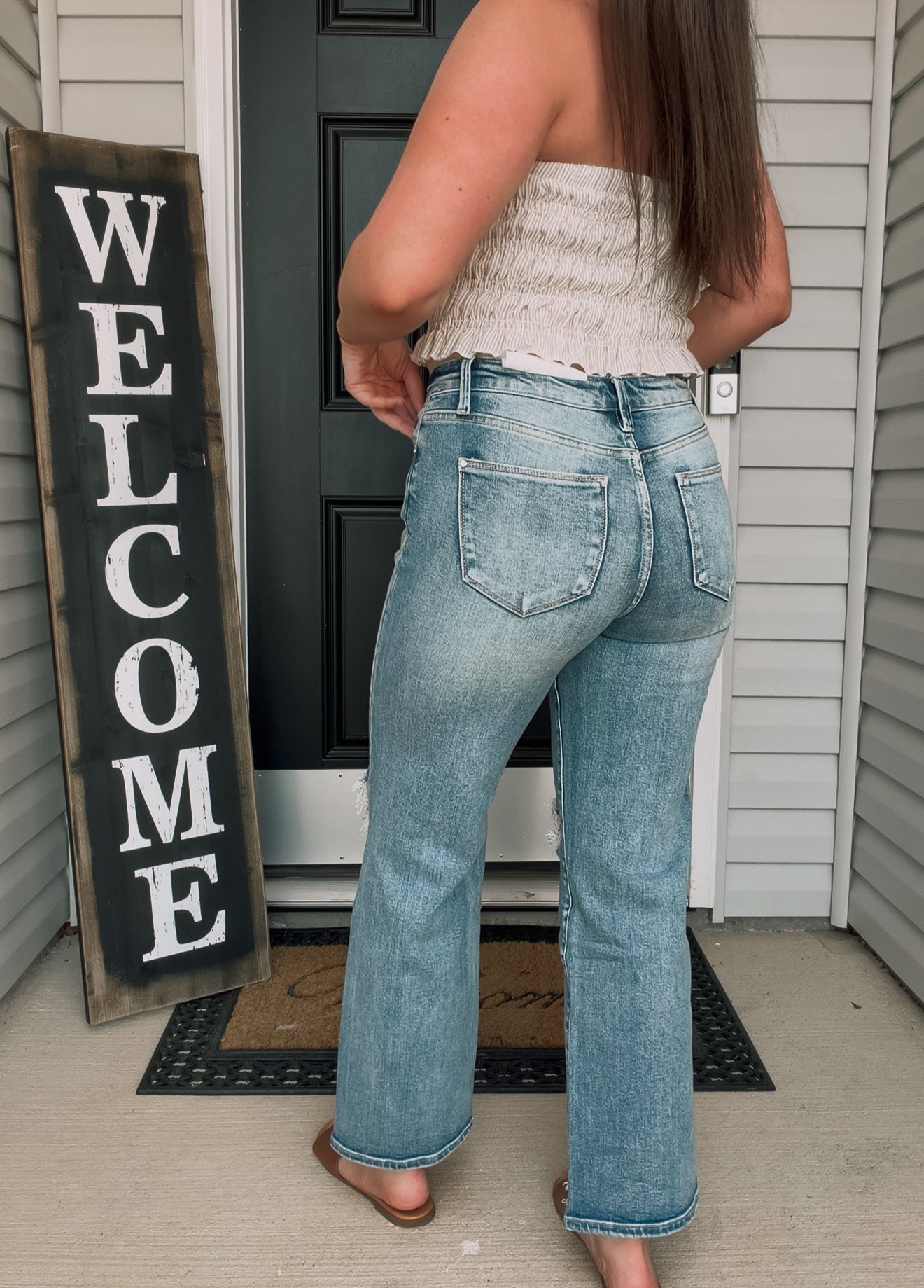 Slim Wide Leg Denims