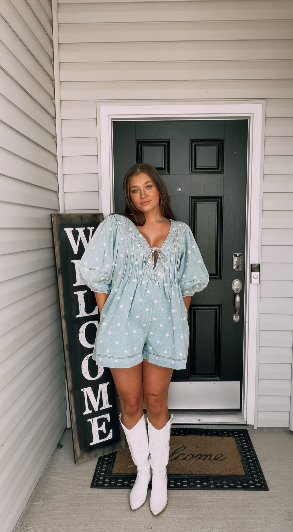 Lainey Dot Romper