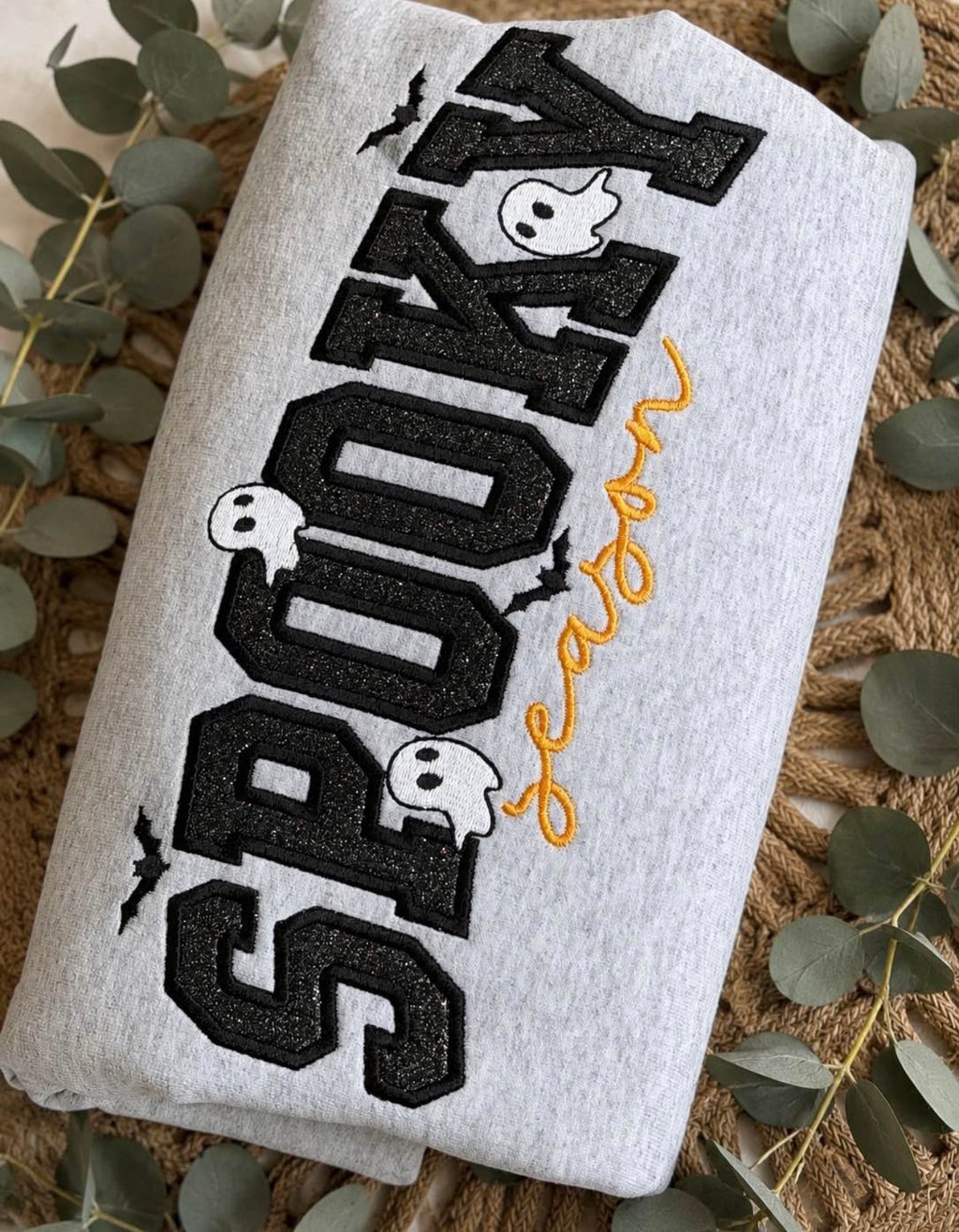 Spooky Appliqué Embroidered Sweatshirt