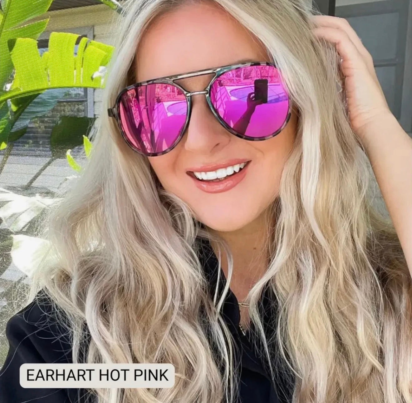 Earhart Hot Pink Aviators - Polarized Everyday Chic