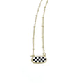 Checkerboard Pendant Necklace
